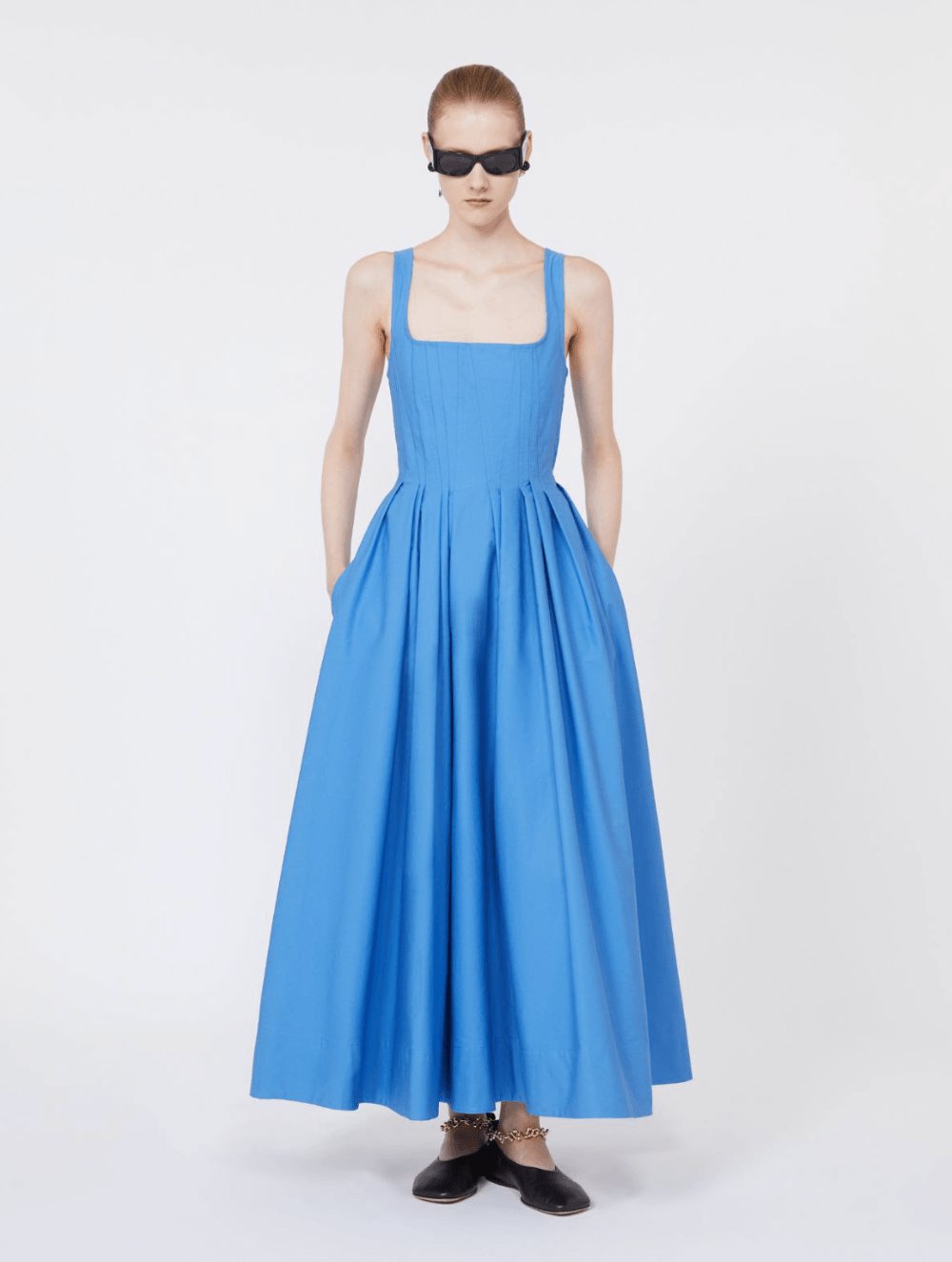 Max Mara Avio Long Sleeveless Cotton Dress Dress 
