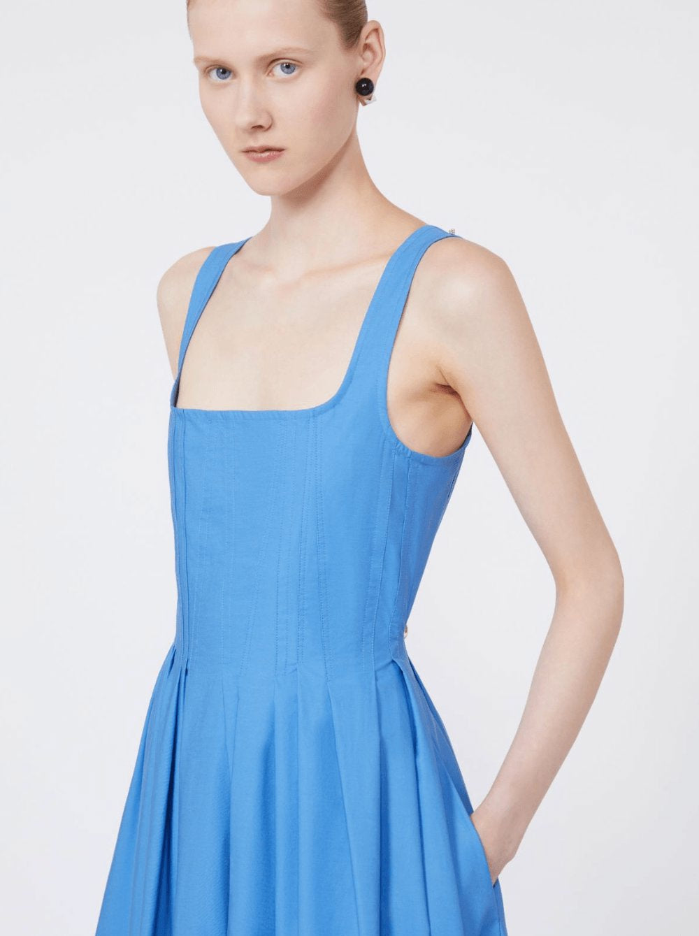 Max Mara Avio Long Sleeveless Cotton Dress Dress 