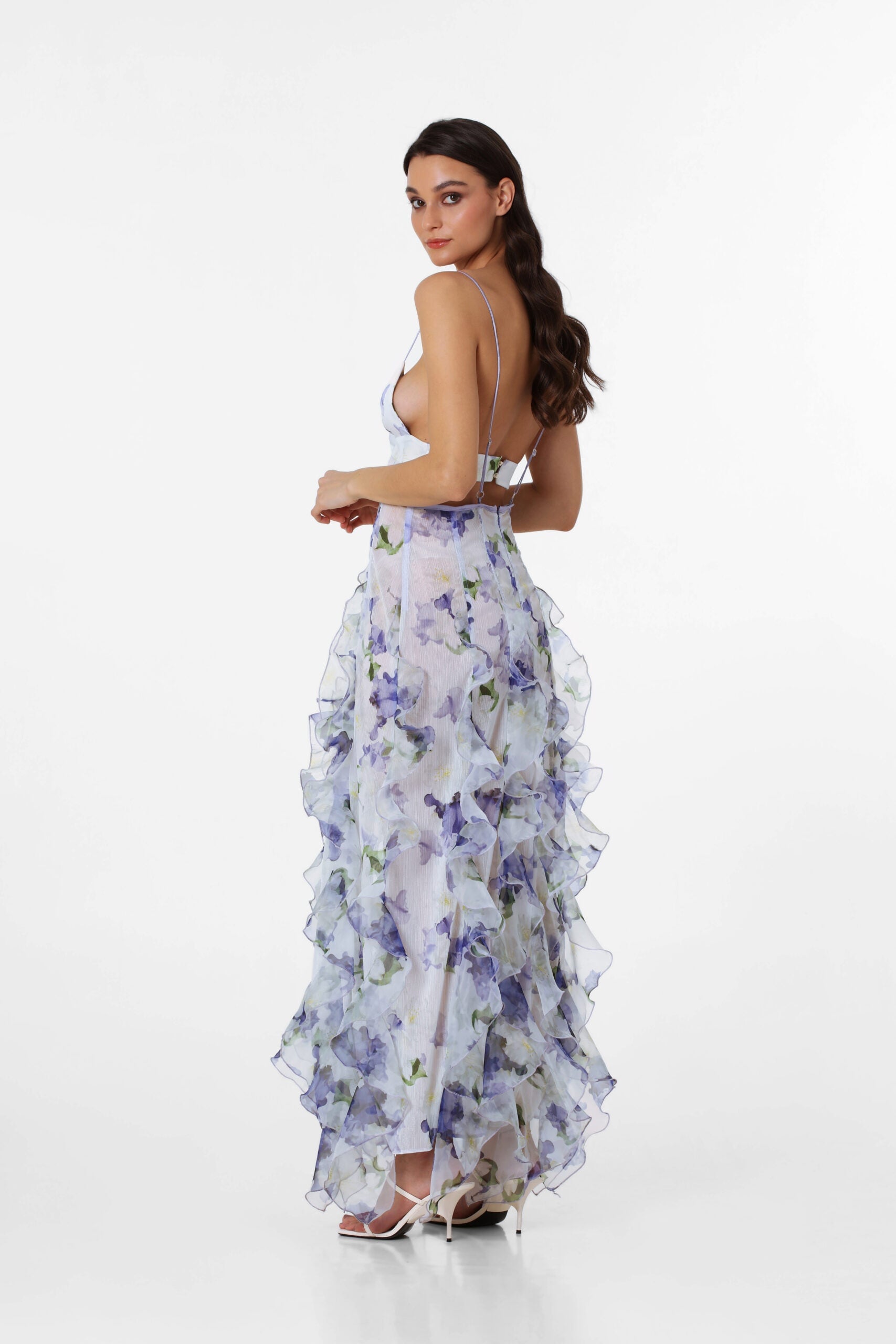 Menti Iris Flower Maxi Dress 