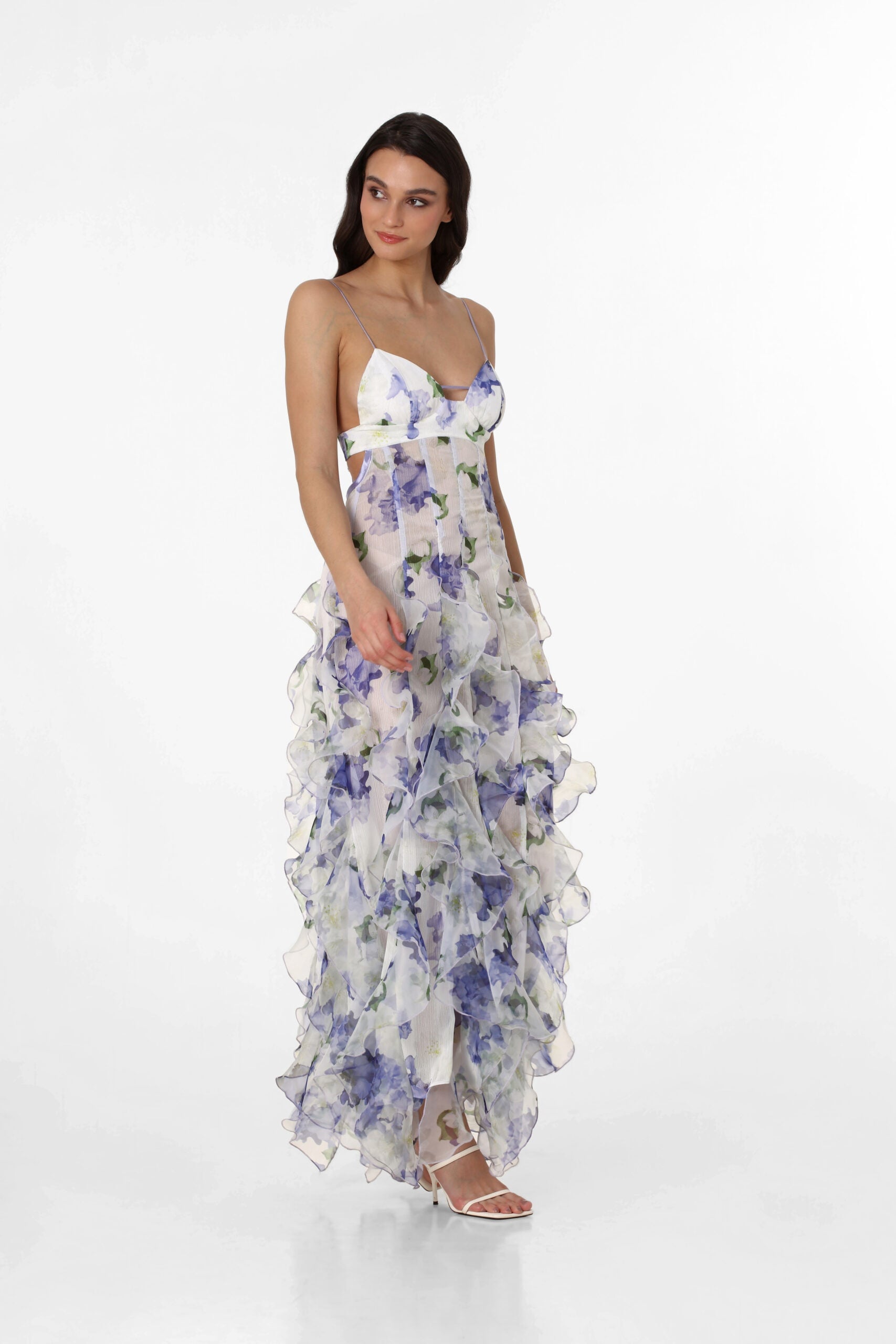 Menti Iris Flower Maxi Dress 