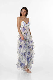 Menti Iris Flower Maxi Dress 