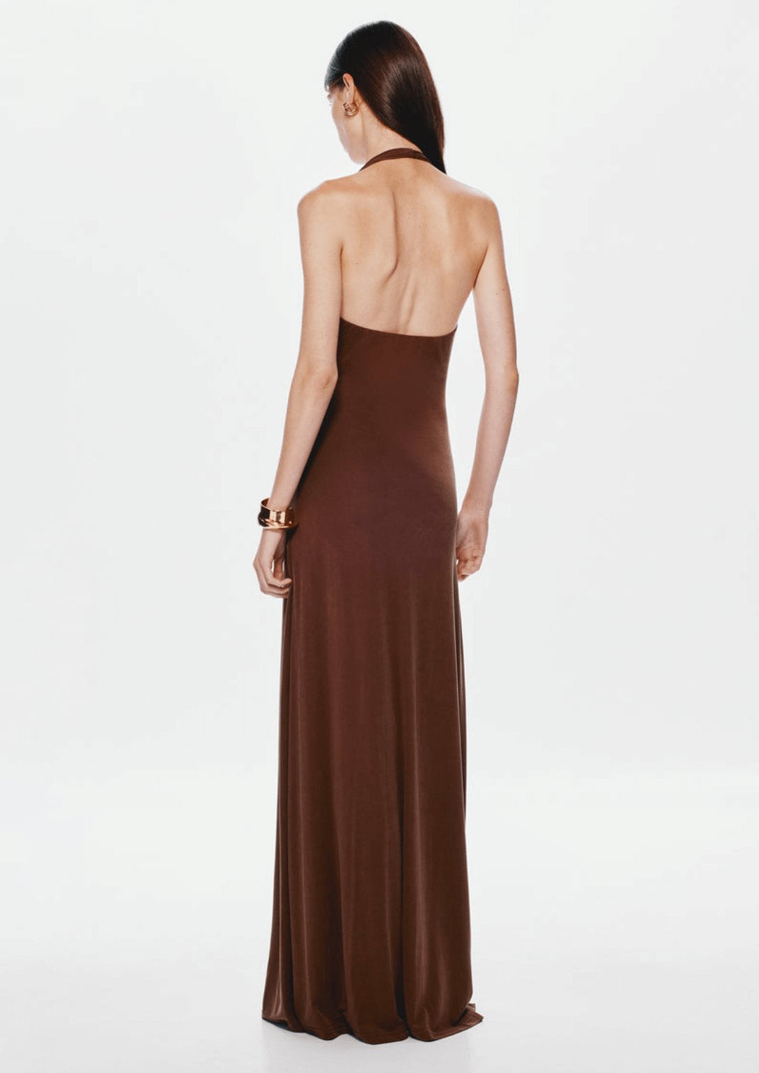 Misha The Jennifer Cupro Dress - Cedar Brown Dress 