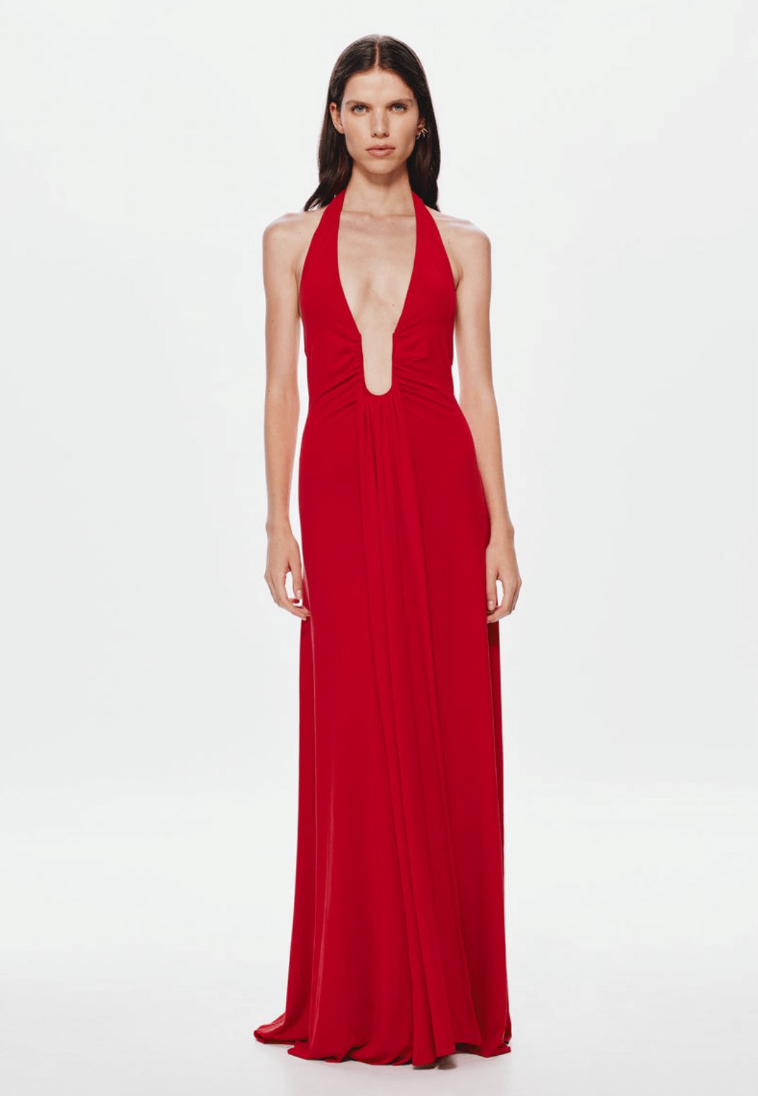 Misha The Jennifer Cupro Dress - Cherry Red Dress 