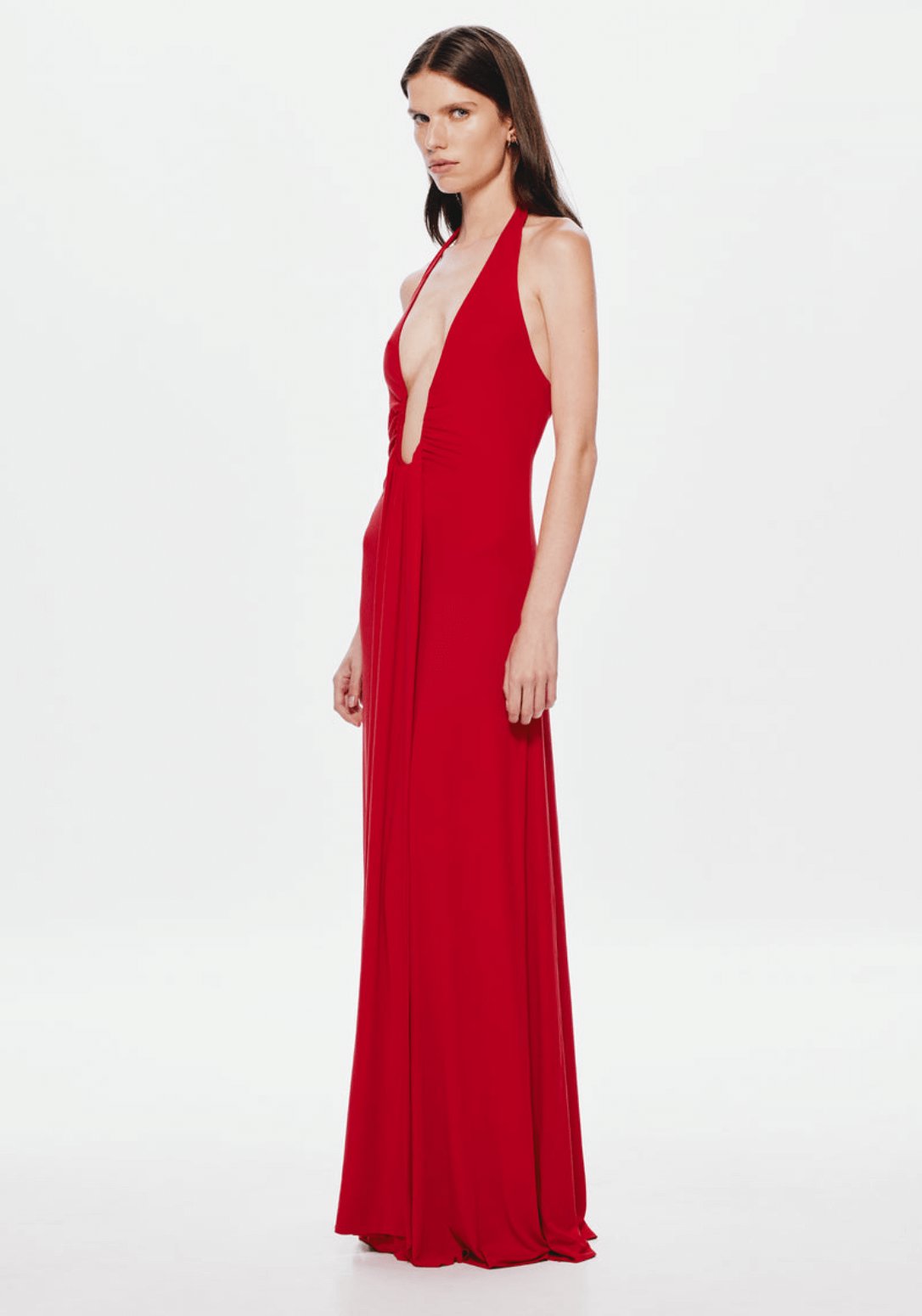 Misha The Jennifer Cupro Dress - Cherry Red Dress 