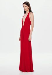 Misha The Jennifer Cupro Dress - Cherry Red Dress 