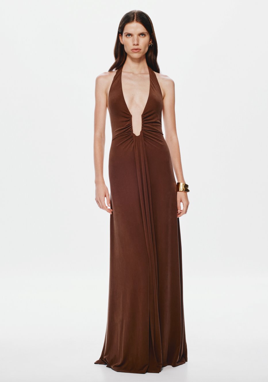 Misha The Jennifer Cupro Dress Chocolate Dress 