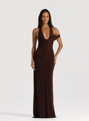 Natalie Rolt Mariela Gown Espresso Dress 