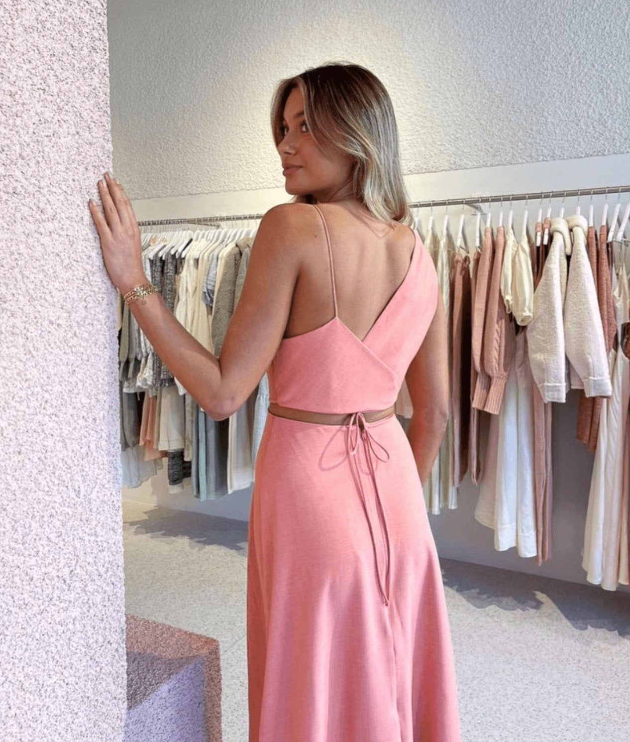 one fell swoop pink dress One Fell Swoop - Philly Dusty Rose