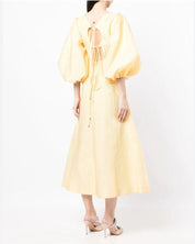 Rachel Gilbert Emiko Midi Dress Lemon 
