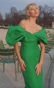 Rachel Gilbert Xavier Gown Green Dress 