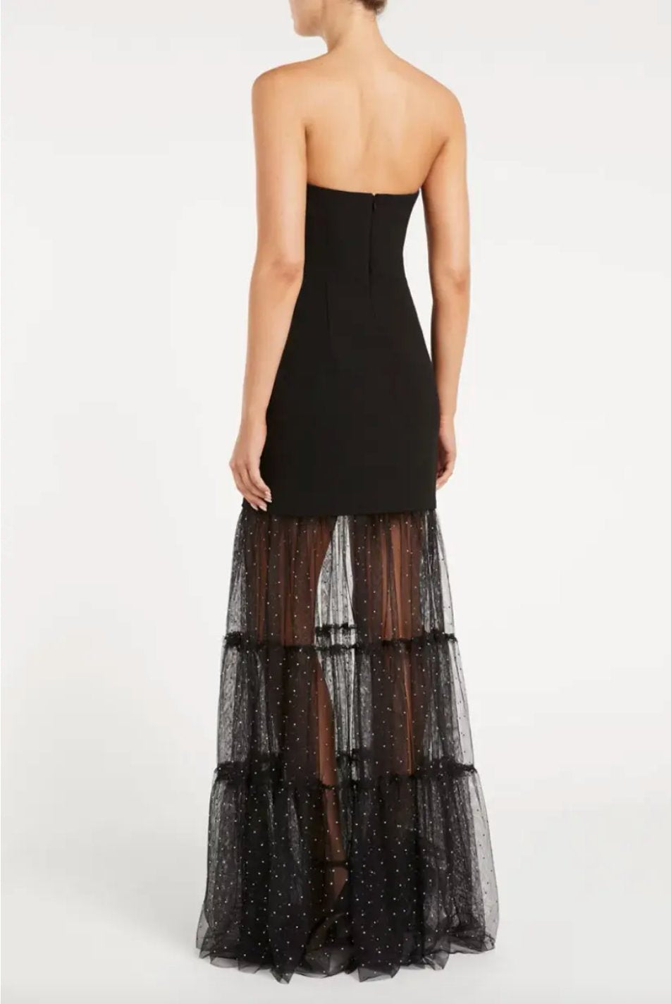 Rebecca Vallance Alyssa Strapless Gown Black Dress 