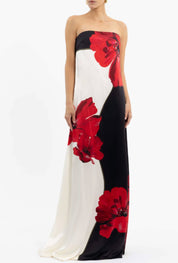 Rebecca Vallance Amapola Poppy Maxi Print Black/Cream Dress 