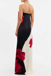 Rebecca Vallance Amapola Poppy Maxi Print Black/Cream Dress 