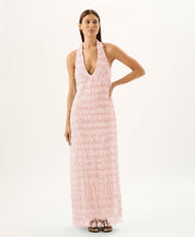 Roame Ischia Fringe Dress Pink Dress 