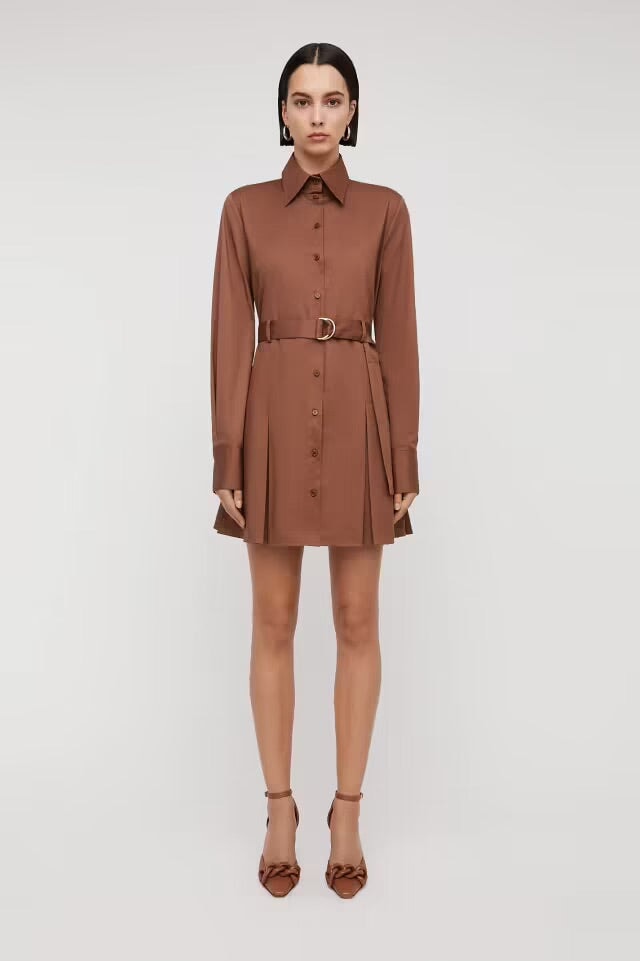 Scanlan Theodore Sateen Pleat Dress Dress 