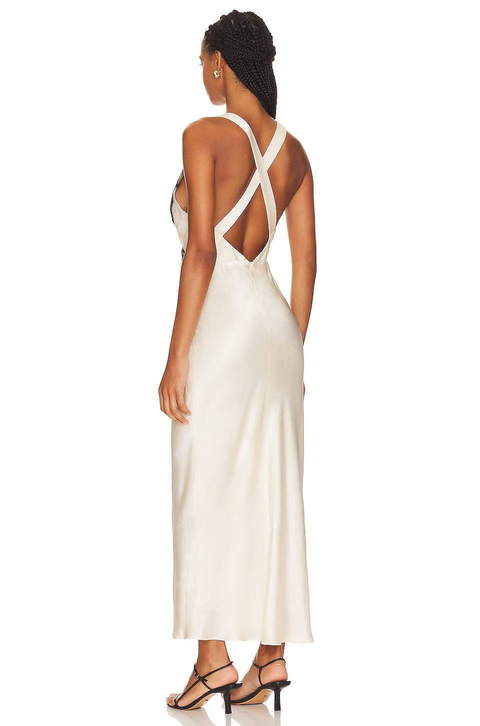 Shona Joy Camille Lace Cross Back Midi Dress Dress 