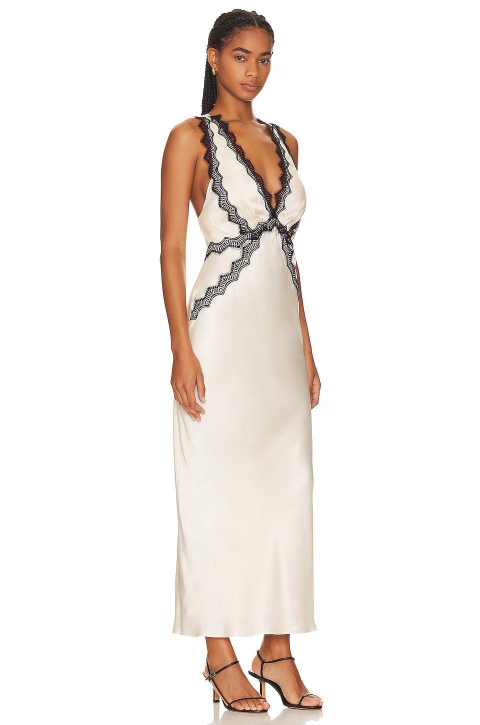 Shona Joy Camille Lace Cross Back Midi Dress Dress 