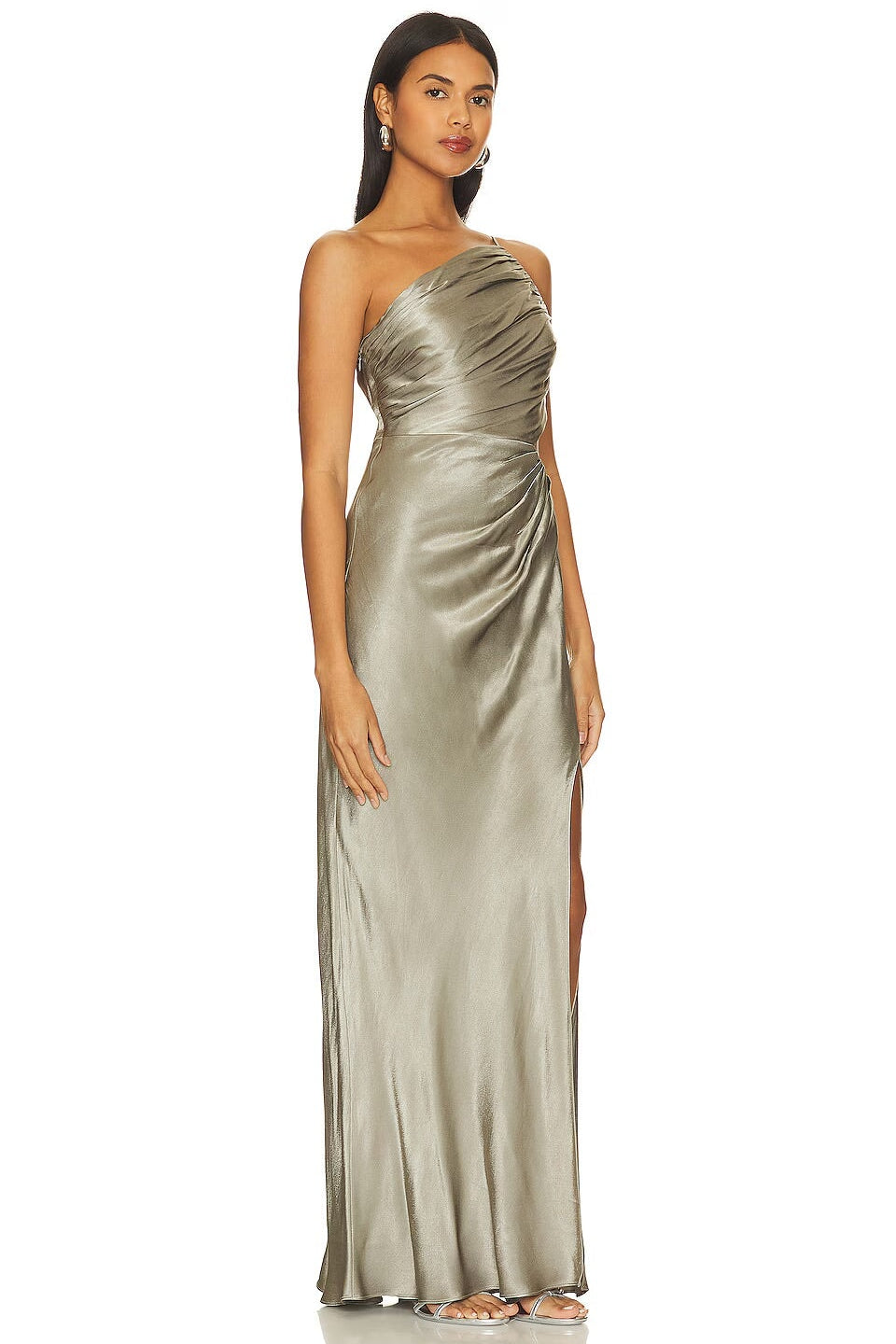 Shona Joy La Lune Asymmetrical Maxi Sage Dress 