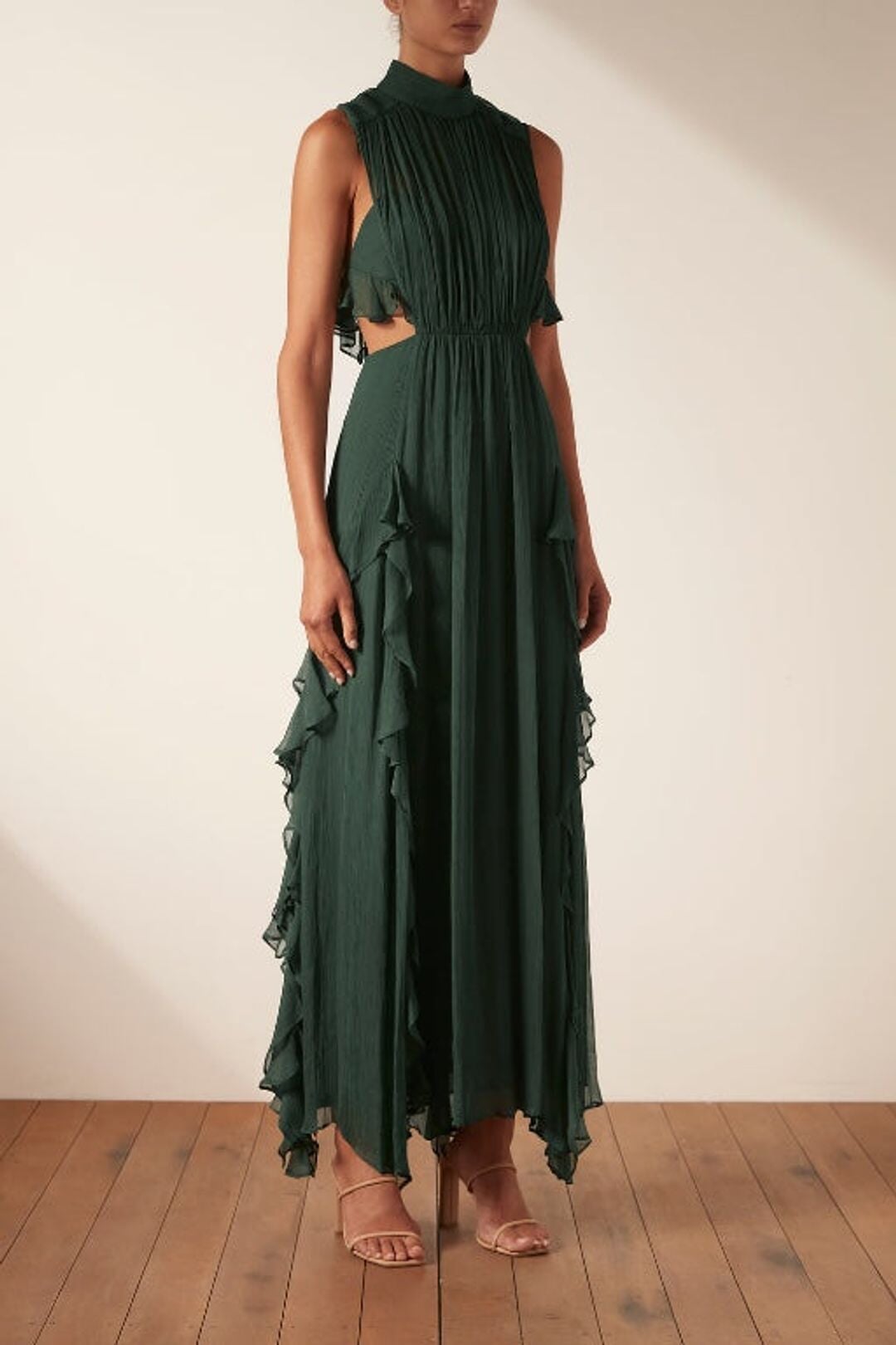 Shona Joy Leonie Backless Frill Maxi Dress Dress 