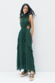 Shona Joy Leonie Backless Frill Maxi Dress Dress 