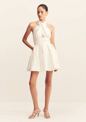 Shona Joy Lucero Silk Halter Mini Dress Dress 