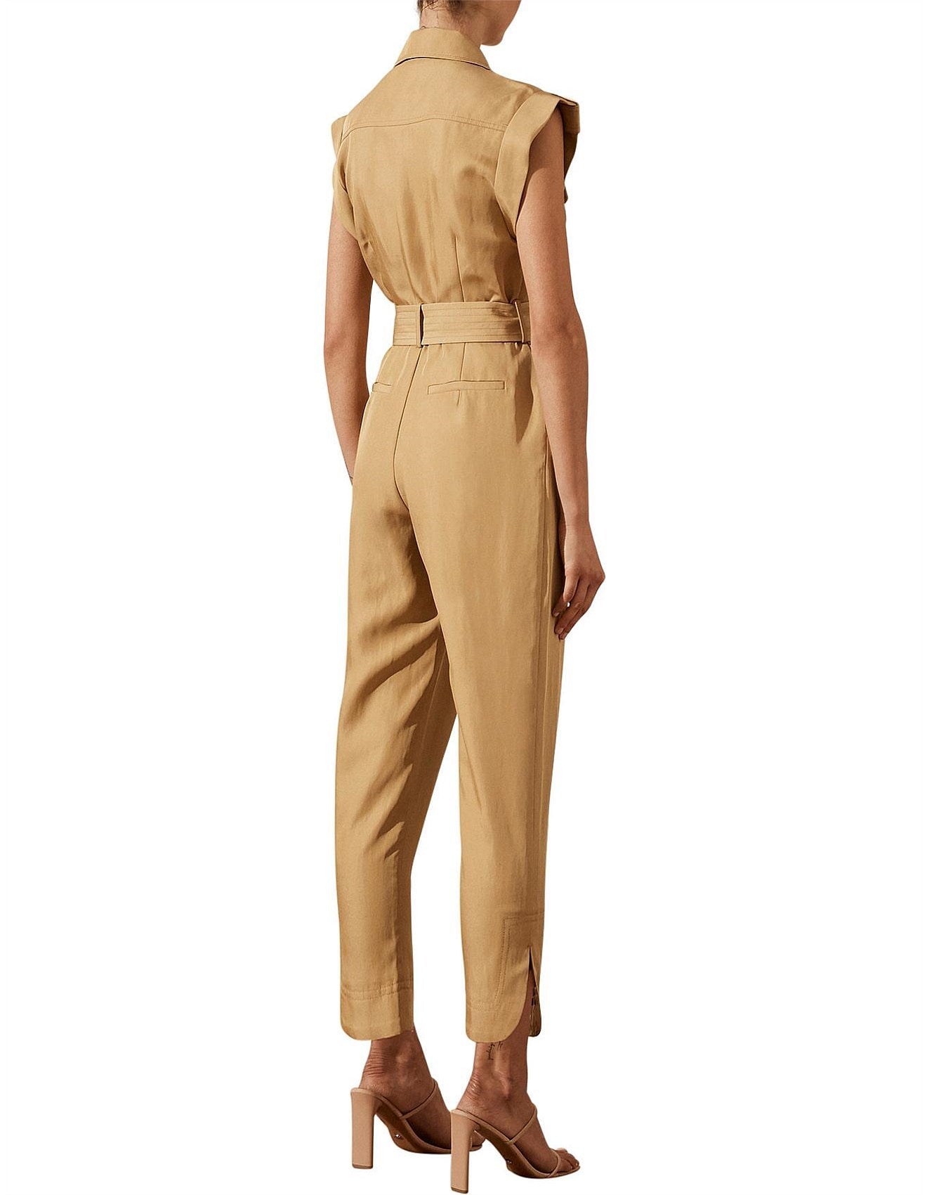 Shona Joy Matilda Linen Utility Jumpsuit 