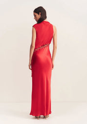 Shona Joy Tatum Cowl Lace Up Maxi Dress Dress 