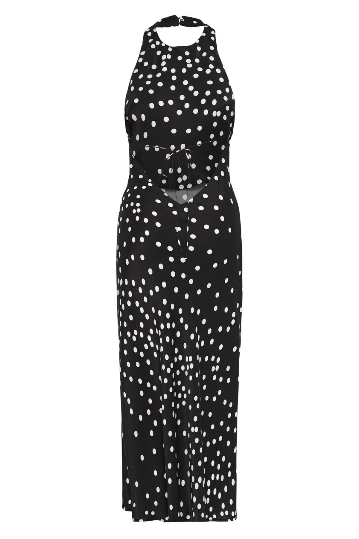 Silk Laundry Halter Dress Broken Dot Dress 