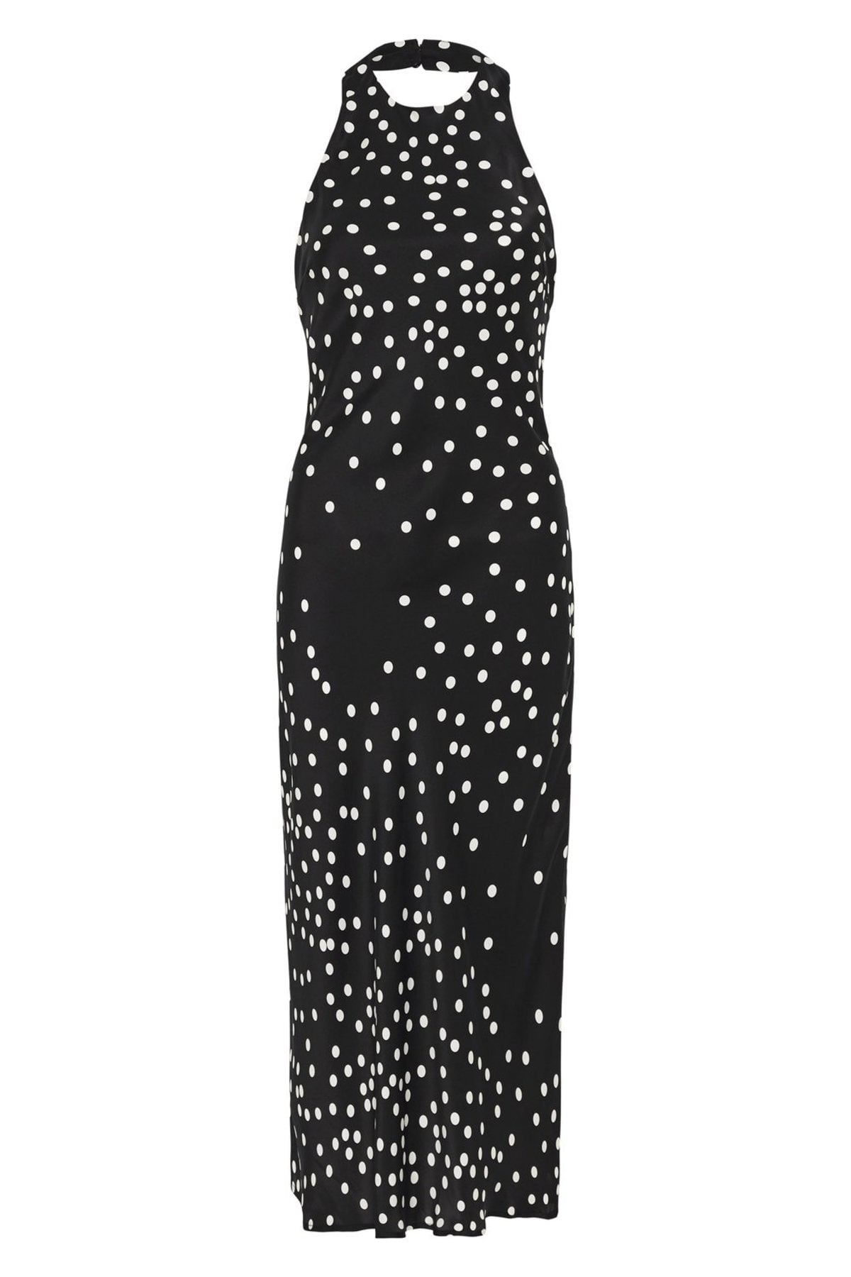 Silk Laundry Halter Dress Broken Dot Dress 