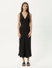 Silk Laundry V Neck Maxi Dress 