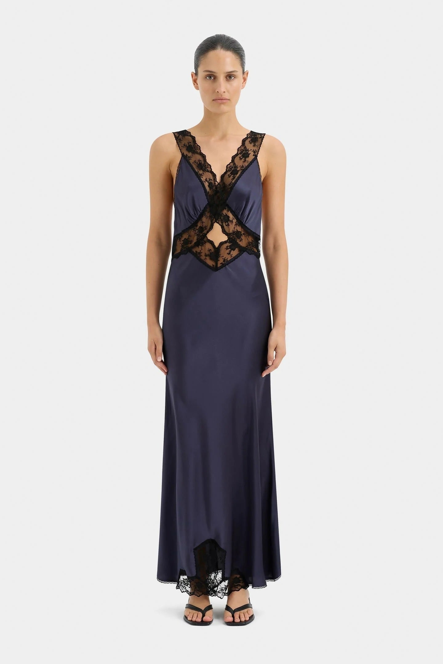 SIR Aries Cut Gown Navy Dress 