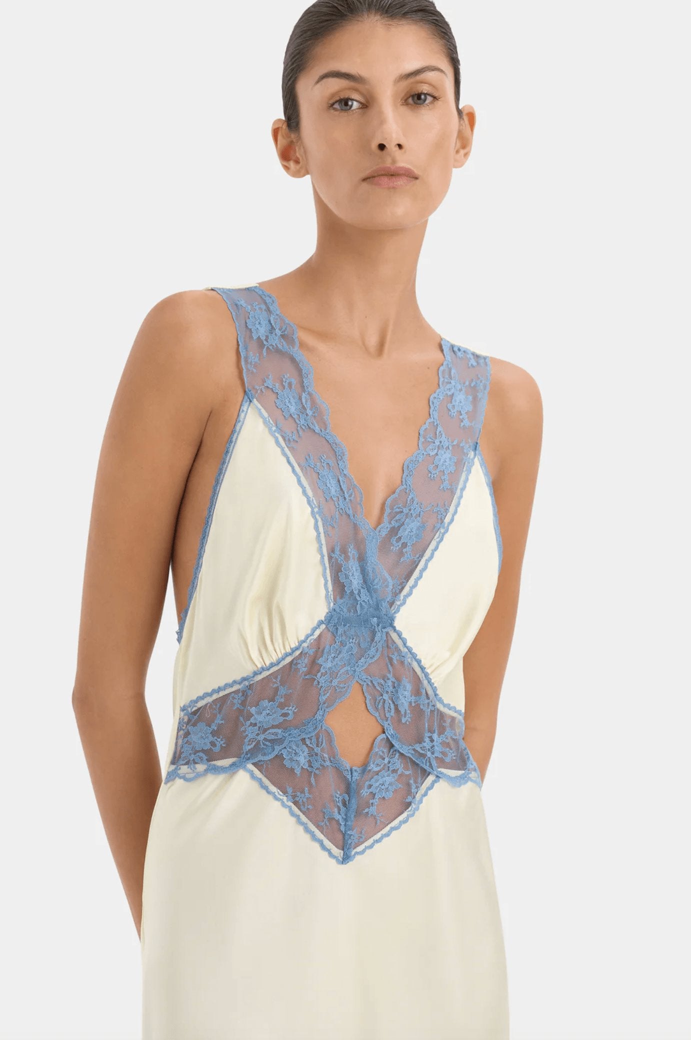 SIR Aries Cut Out Gown Butter Dress 