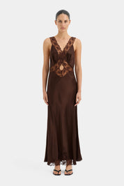 SIR Aries Cut Out Gown Chocolate 