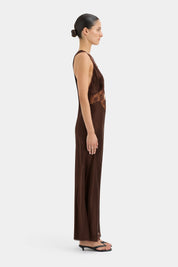 SIR Aries Cut Out Gown Chocolate 