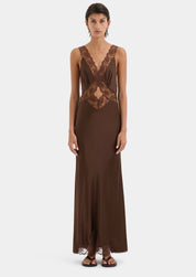 SIR Aries Cut Out Gown Chocolate Dress 