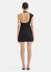 SIR Azul Gathered Mini Black Dress 
