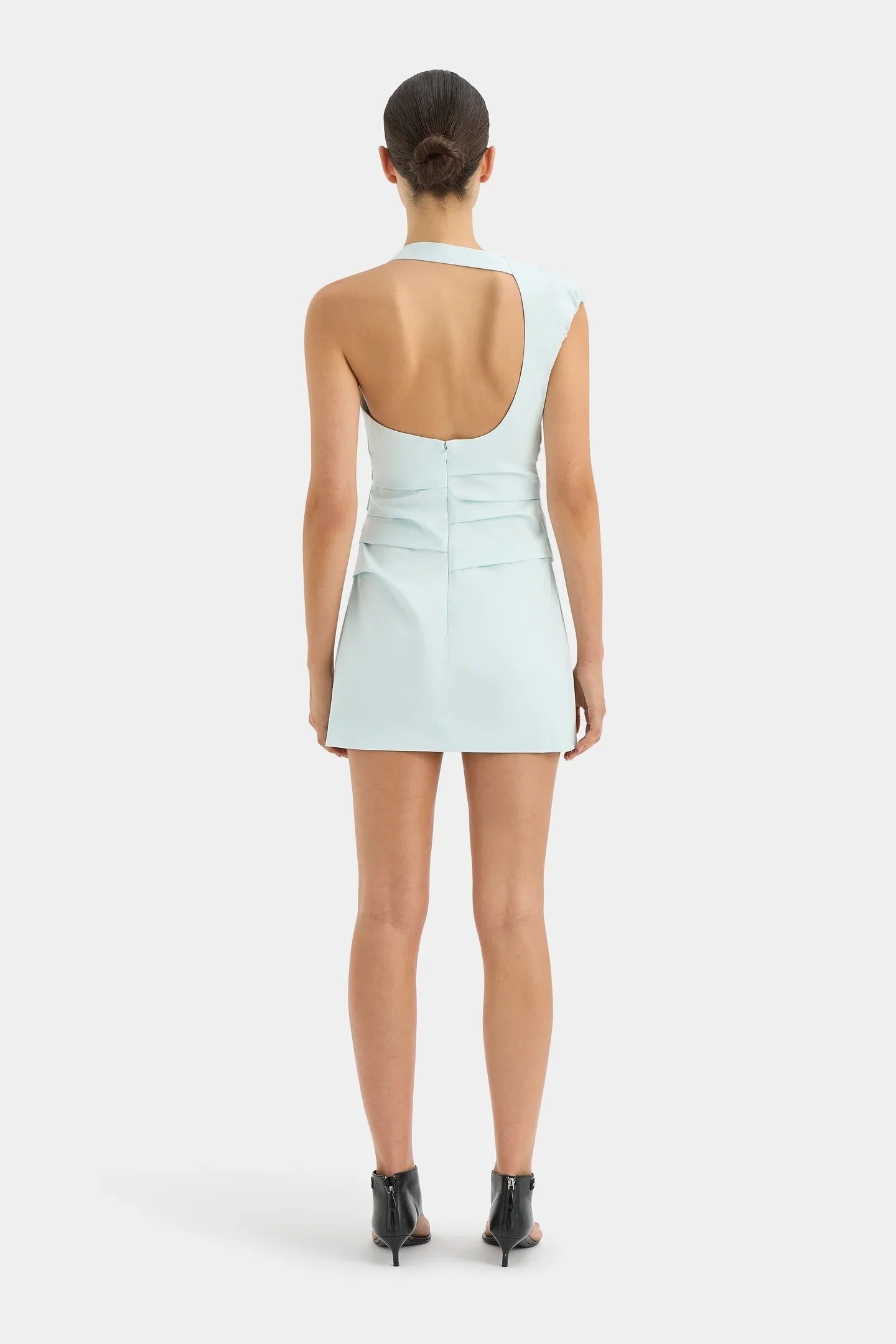 SIR Azul Gathered Mini Ice Blue Dress 
