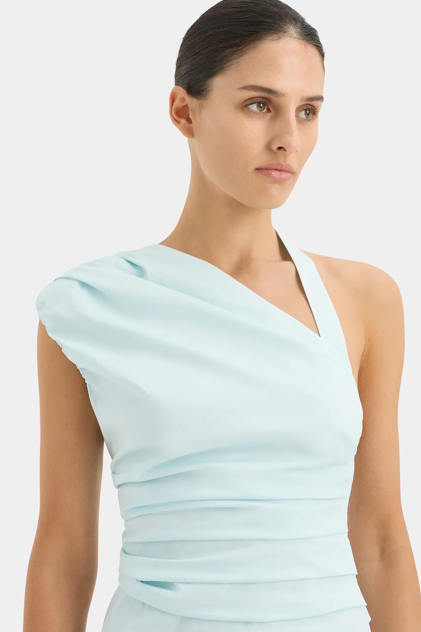 SIR Azul Gathered Mini Ice Blue Dress 