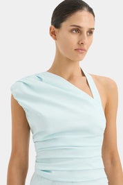 SIR Azul Gathered Mini Ice Blue Dress 