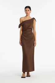 SIR Bettina Off Shoulder Dress Chocolate Dress 