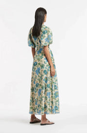 SIR Celia Puff Sleeve Midi Dress Marguerite Print Dress 