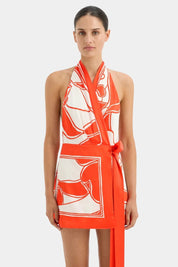 SIR Ramona Wrap Halter Mini Dress 