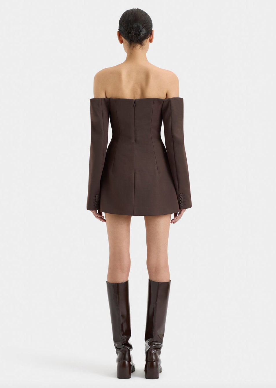 SIR Sandrine Tailored Mini Dress Chocolate Dress 