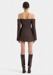 SIR Sandrine Tailored Mini Dress Chocolate Dress 
