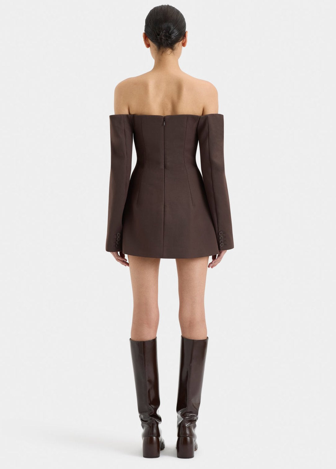 SIR Sandrine Tailored Mini Dress Chocolate Dress 