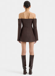 SIR Sandrine Tailored Mini Dress Chocolate Dress 