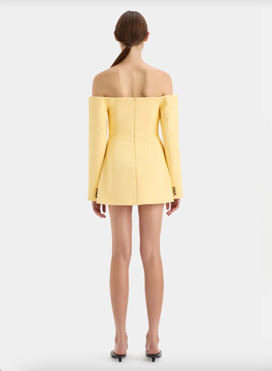 SIR Sandrine Tailored Mini Dress Limone Dress 