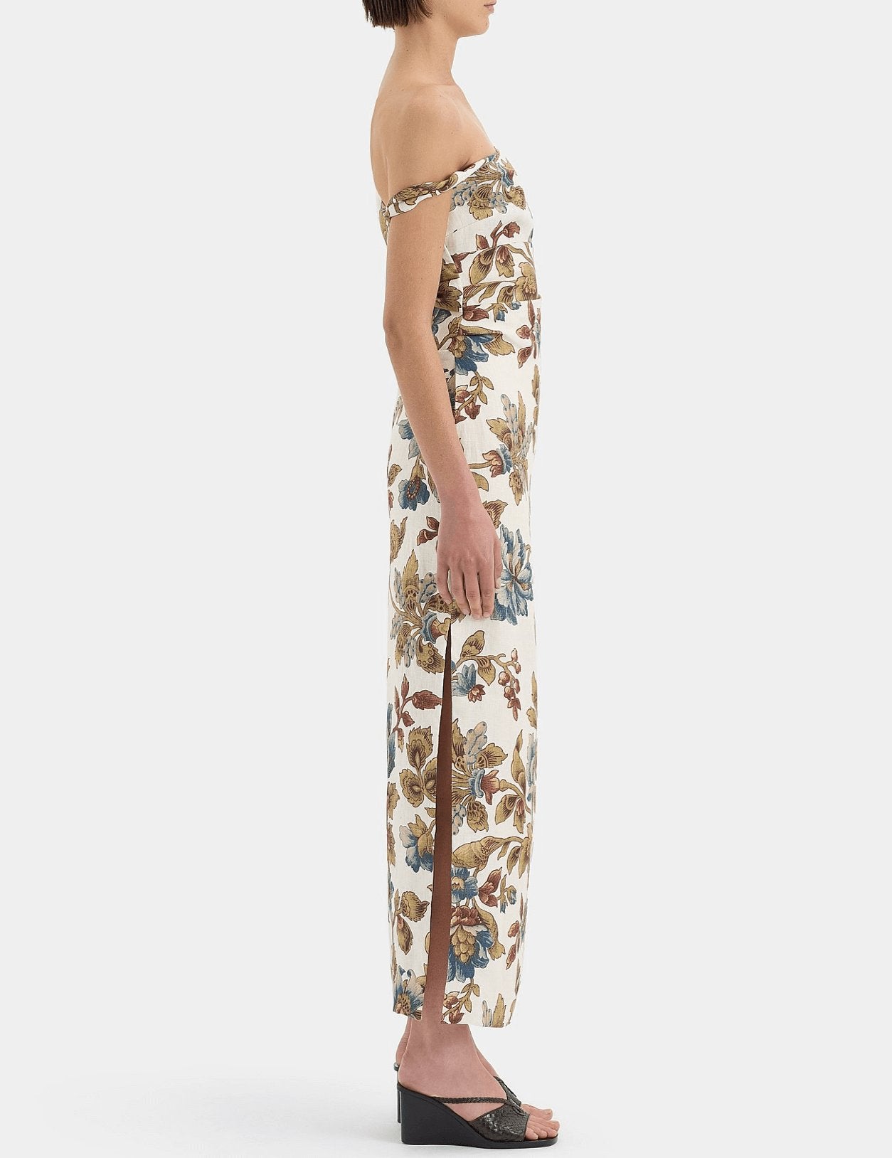 sir tamara twist midi dress Sir. White Tamara Tie Midi Dress