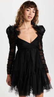 Zimmermann Tulle Ruched Mini Dress 