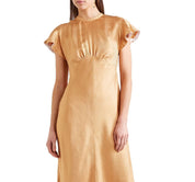 Zimmermann Twill Midi Dress Gold 